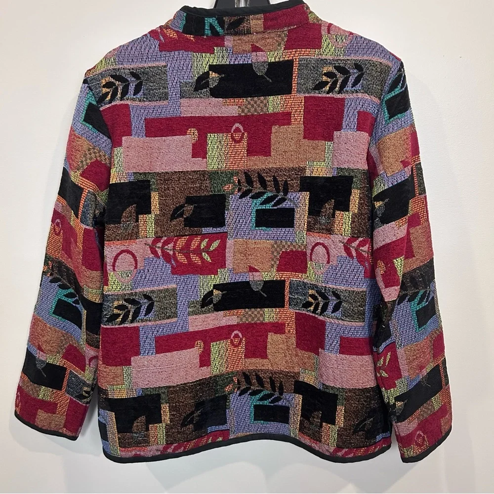 Vintage Tapestry Jacket Patchwork‎ Tradition Country Collection Art To Wear XL - Picture 3 of 7